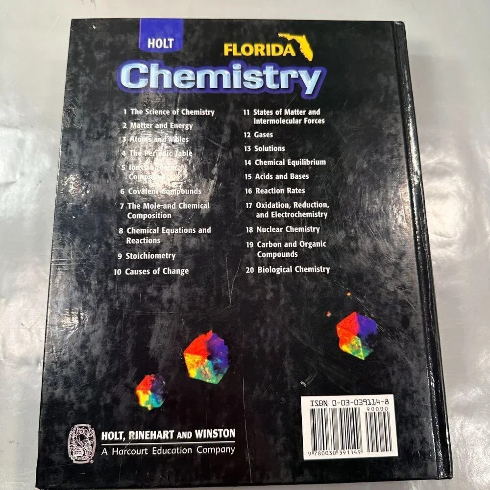 Holt Florida Chemistry Hardcover Textbook FCAT Prep Interactive Online Edition